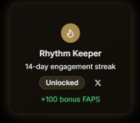 ansari_tab52099's tweet photo. ✋Raise your hand if you’ve unlocked the Rhythm Keeper badge! on @FractionAI_xyz 

14-day engagement streak = +100 bonus FAPS 

Consistency isn’t just a habit here 
it’s a weapon.
Keep the streak alive. Keep leveling up.

keep commenting guys https://t.co/LfLC6DtSqA