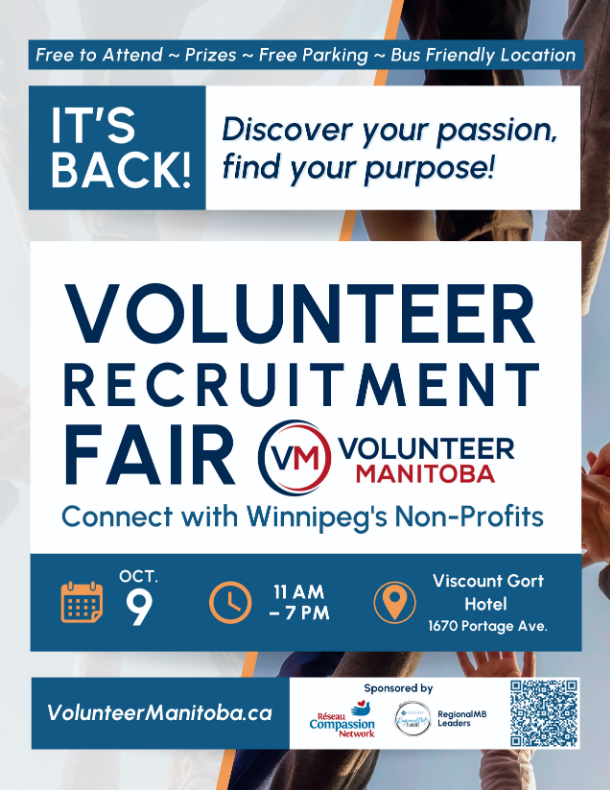 Abilities Manitoba is pleased to let you know that Volunteer Manitoba is hosting a Volunteer Recruitment Fair for non-profits and community organizations seeking volunteers to support the incredible work they're doing in our community. >> tinyurl.com/47eu6d4y
