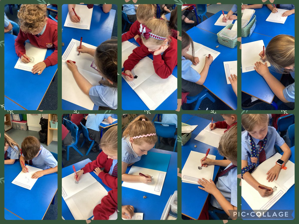 In our art lesson today, Year 2 used the skill of ‘continuous line drawing’. They drew a selection of items from nature, including sticks, stones and willow. ✍️