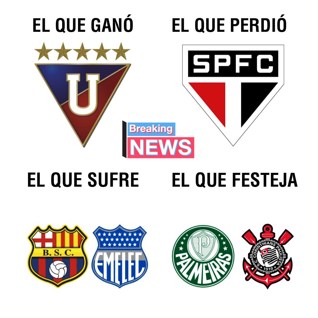 outofcontext_rr's tweet photo. @LDU_Oficial @SauPauloFC @BarcelonaSC @CSEmelec @Palmeiras @Corinthians https://t.co/XDhrq7c1sB