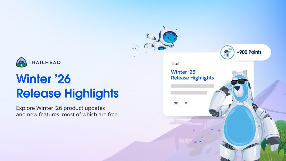 SalesforceforIT's tweet image. What&apos;s in the Winter &apos;26 #SalesforceRelease?

Get a preview of Agentforce for Security, Database Encryption, DevOps Testing — and more! 

Catch the highlight reel on @Trailhead 👉 sforce.co/3IxxftP