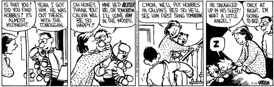 Calvinn_Hobbes's tweet image. Sneaking Hobbes back in like a high-stakes rescue mission. Who doesn’t love a happy ending? 💤 
#CalvinandHobbes #MissionAccomplished