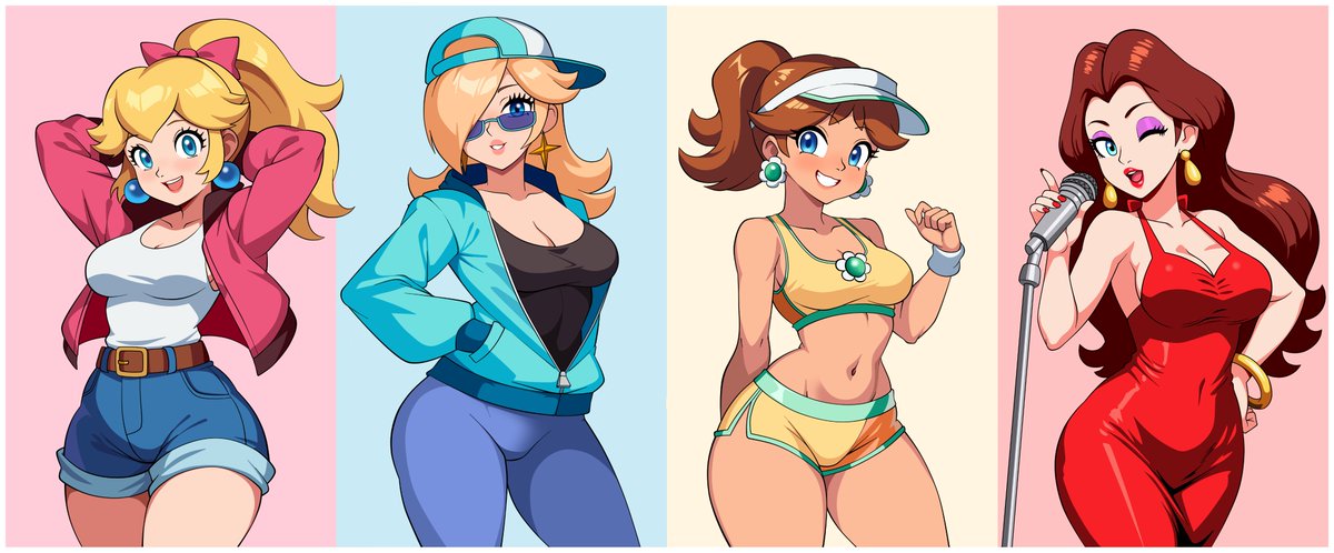The whole gang is here!
My new Mario Kart World banner 🍑✨🌼❤️‍🔥 

Tell me, which one is your fav? 😉
#Rosalina #Peach #Pauline #Daisy #nintendodirect