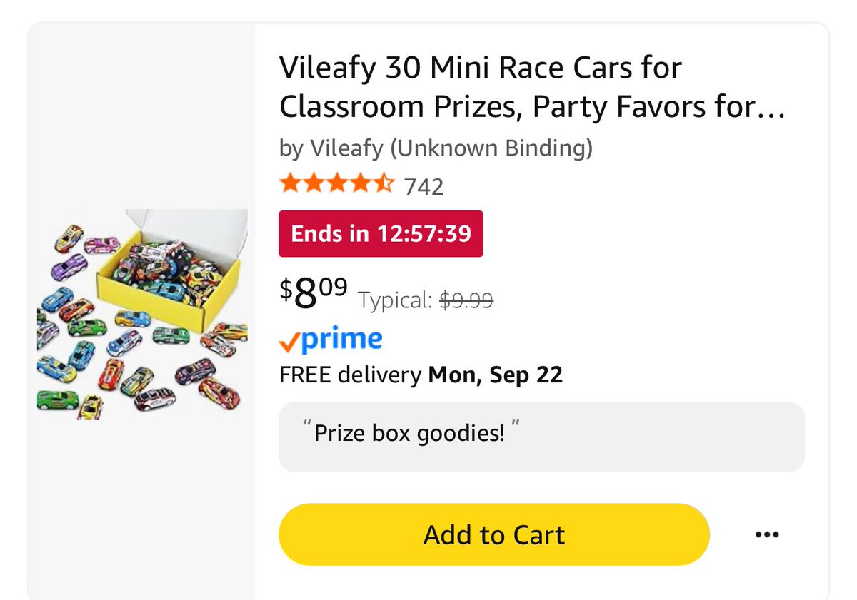 Hi friends!

Our boys would love to see cars in our prize box! Hoping to be able to make their request come true! #clearthelist 

amzn.to/3joJ3w7