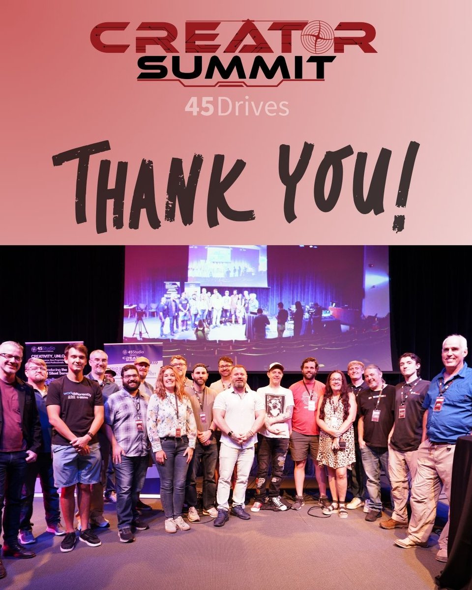 45Drives's tweet image. What an incredible Creator Summit 2025! 🌟
A huge thank you to all the amazing creators and our industry partners who came together to share knowledge, spark ideas, and build connections that will shape the future of our community. Your passion and collaboration made this year’s…