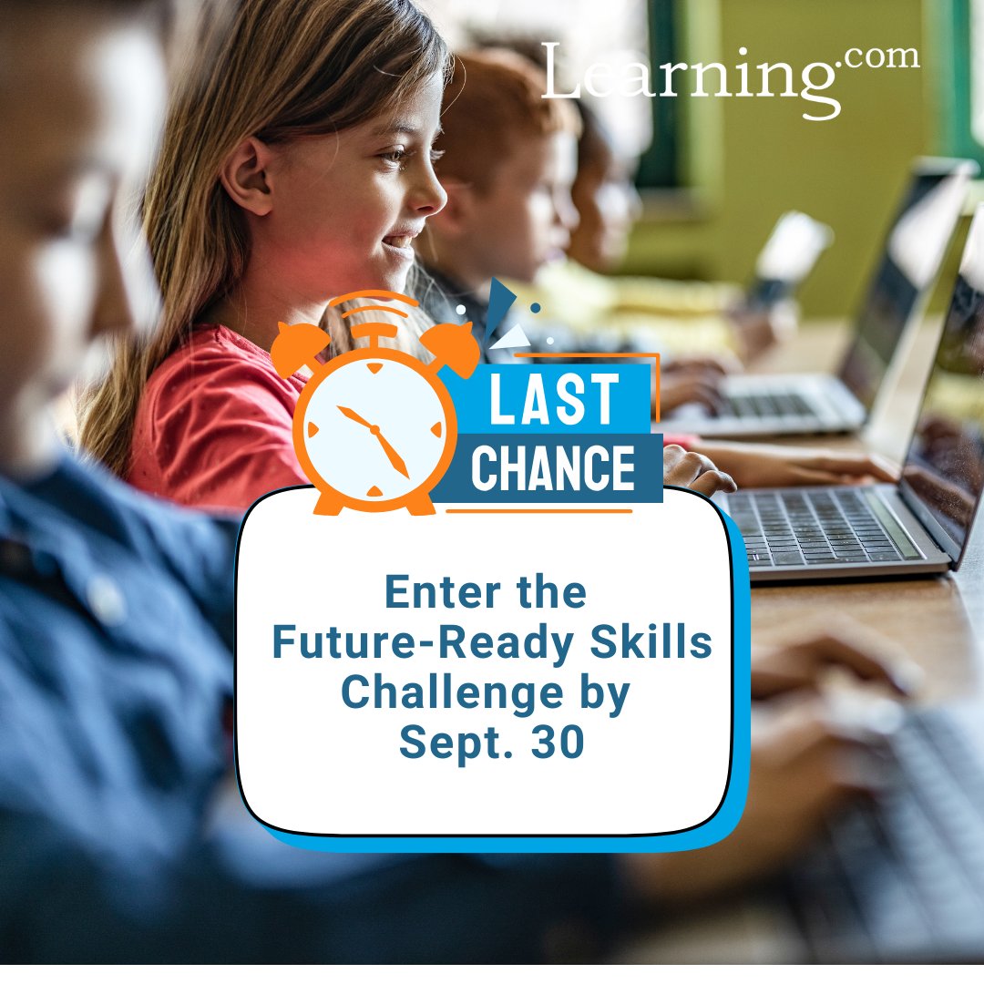 learningdotcom's tweet image. ⏰ Reminder, time’s almost up! Submit your Future-Ready Skills Challenge Contest entry for a chance to win. 
➡️  hubs.ly/Q03Hb_h20
#FutureSkillsReady