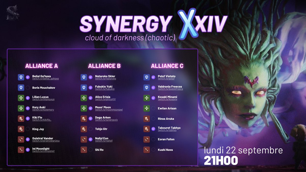 Qu'ils soient encore en train de se battre dans l'arène de l'Arcadion, perdu dans un donjon sans fond, ou en train de ferrailler contre Omega ou Mitron.

Tous se sont rassemblés, ont traversé le 13eme reflet, et se tiennent désormais devant le Nuage des Ténèbres !

Lundi à 21h !