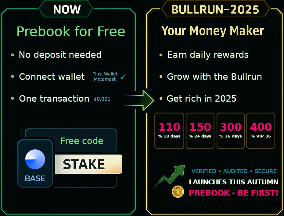 #ROIDAPP - #stake #ethereum sur Base.

Pas de rugs, pas de taxes, pas de 'trading IA' bullshit.

Vérifié, Audité, Fair.

Comment: stakin.gg/wp-simple?lang…

Lancement en novembre - Prebook = avantages.

Vous avez une équipe? Devenez Leader (gratuit) 20% stakin.gg/wp-leader?lang…