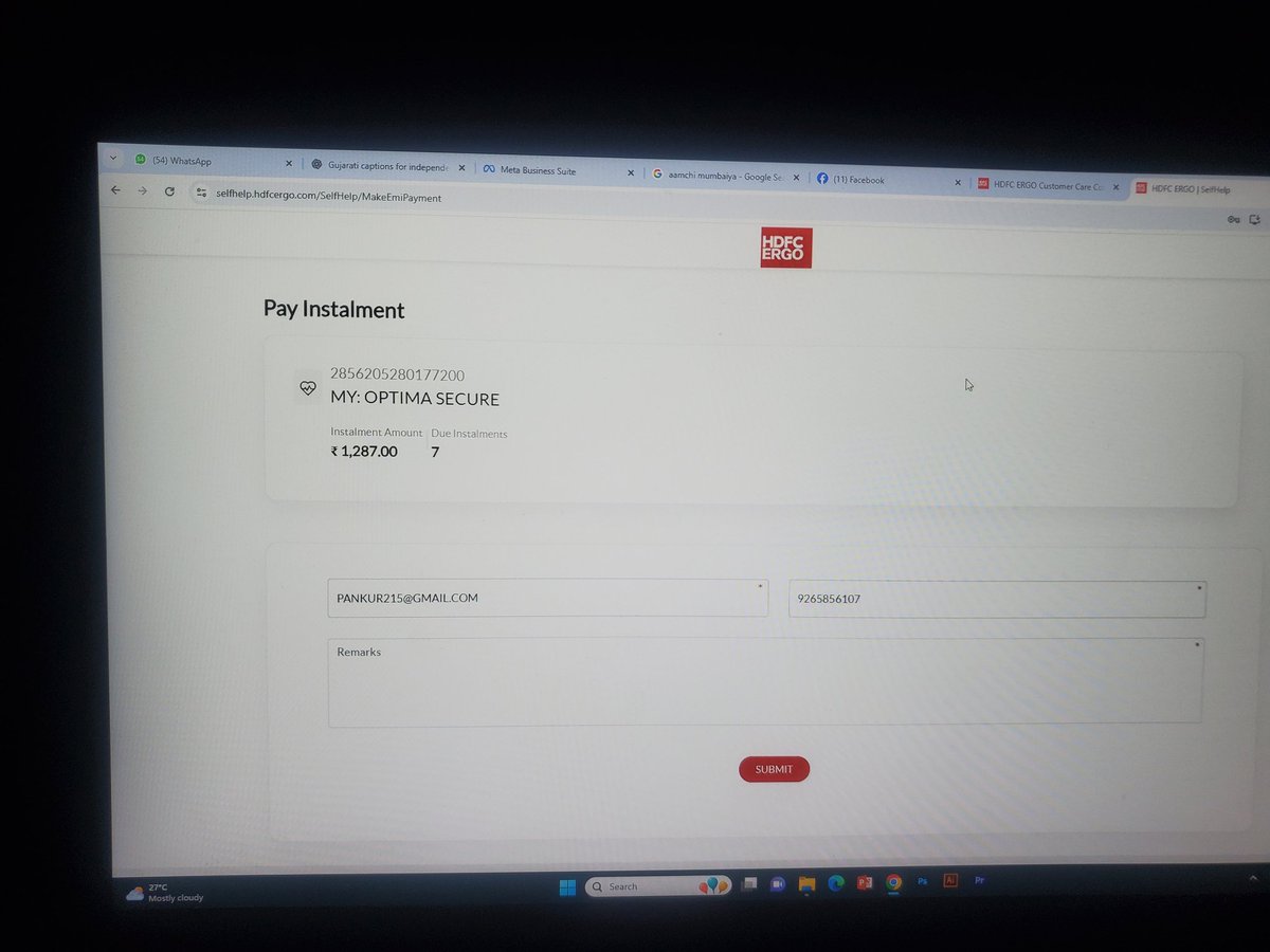 p_nkur's tweet photo. Hey @HDFCERGOGIC, I'm unable to pay my premium (installment). There is something error in ypur system as I'm try to pay since last 2 days. And this is my last day from tomorrow my policy will be lapsed. Now what to do? 
Even I've paid August'25 month but your systme doesn't ref. https://t.co/Jm07yKQ808