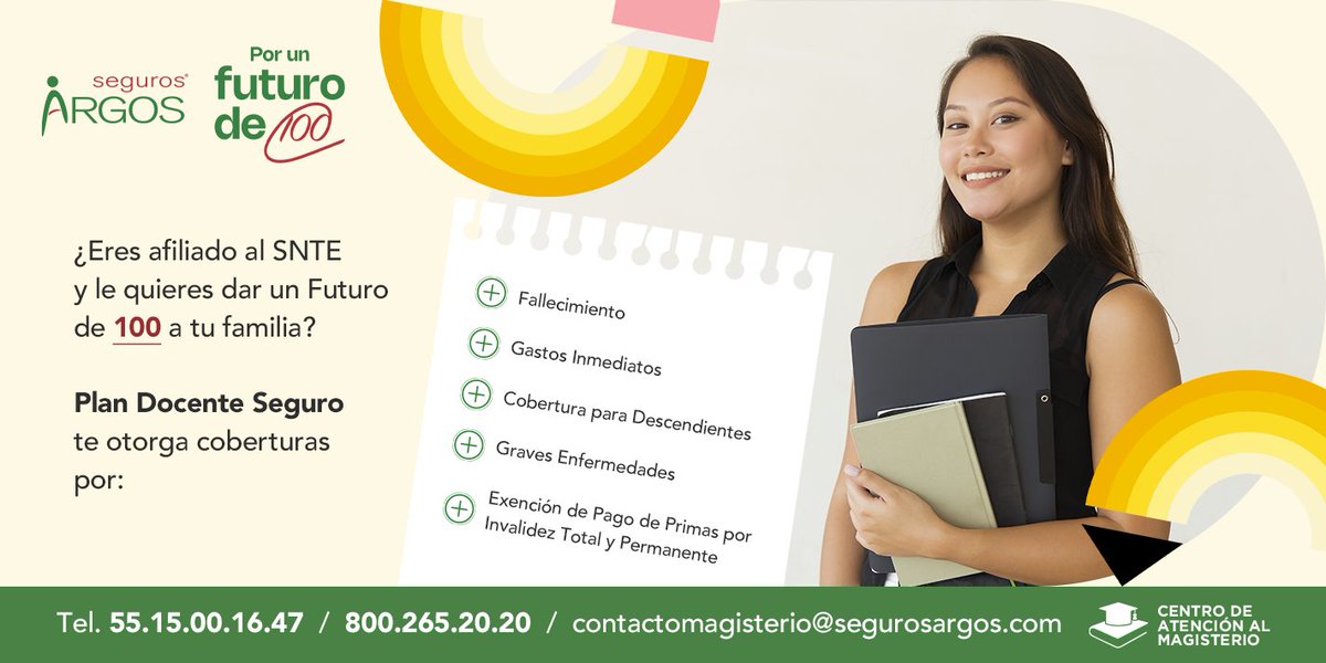 Con #PlanDocenteSeguro aún estás a tiempo de cuidar tu futuro y el de tu familia. 👩‍🏫🍎👨‍🏫
