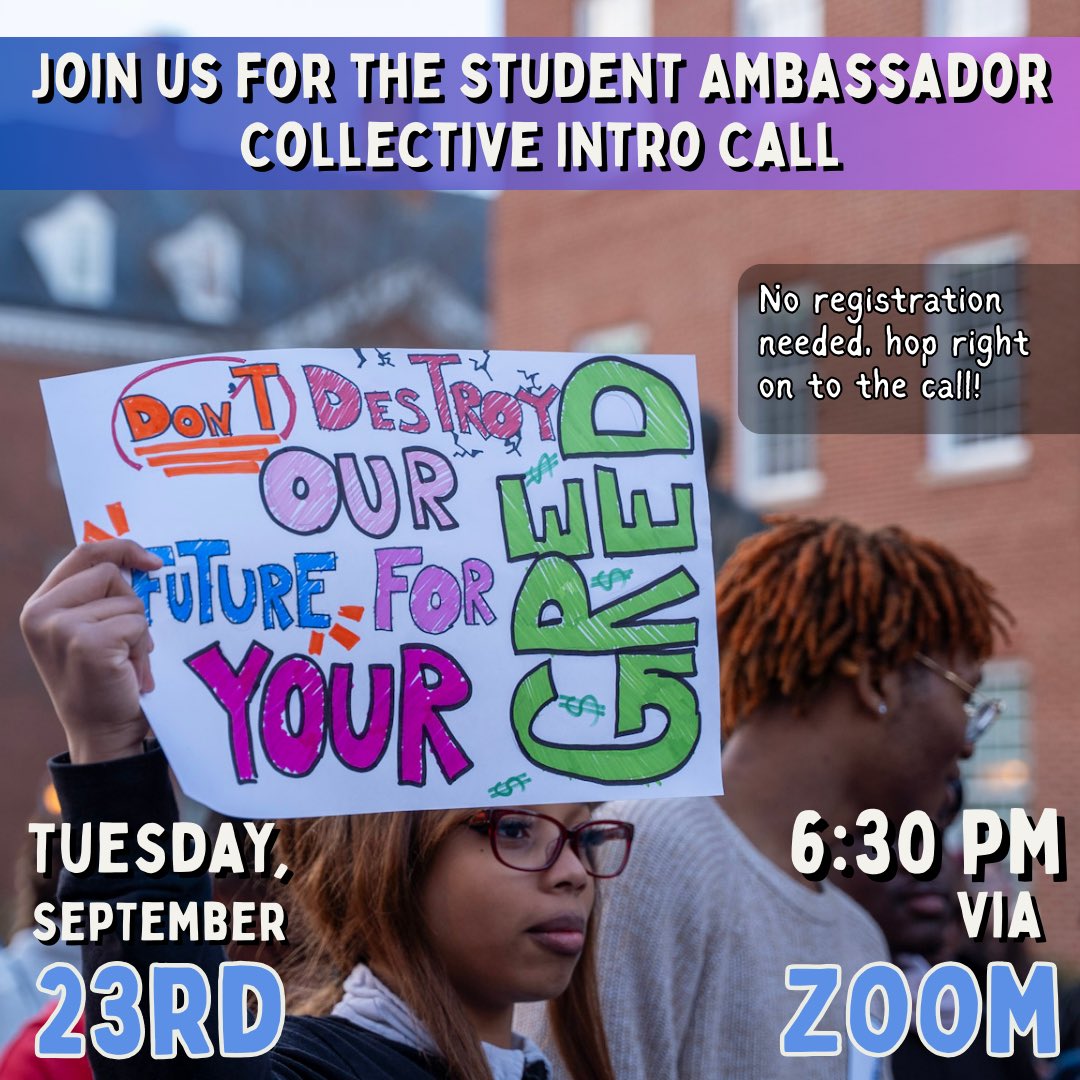 StrongSchoolsMD's tweet photo. 🚀 Next week we’re kicking off the Student Ambassador Collective with an intro call! We have removed the registration! This call is student-only, informal, open, and all about YOU.

📅 Tuesday, September 23rd | 🕡 6:30 PM | 📍 Zoom https://t.co/jQEOeoTl06 https://t.co/UNPPDe2bol