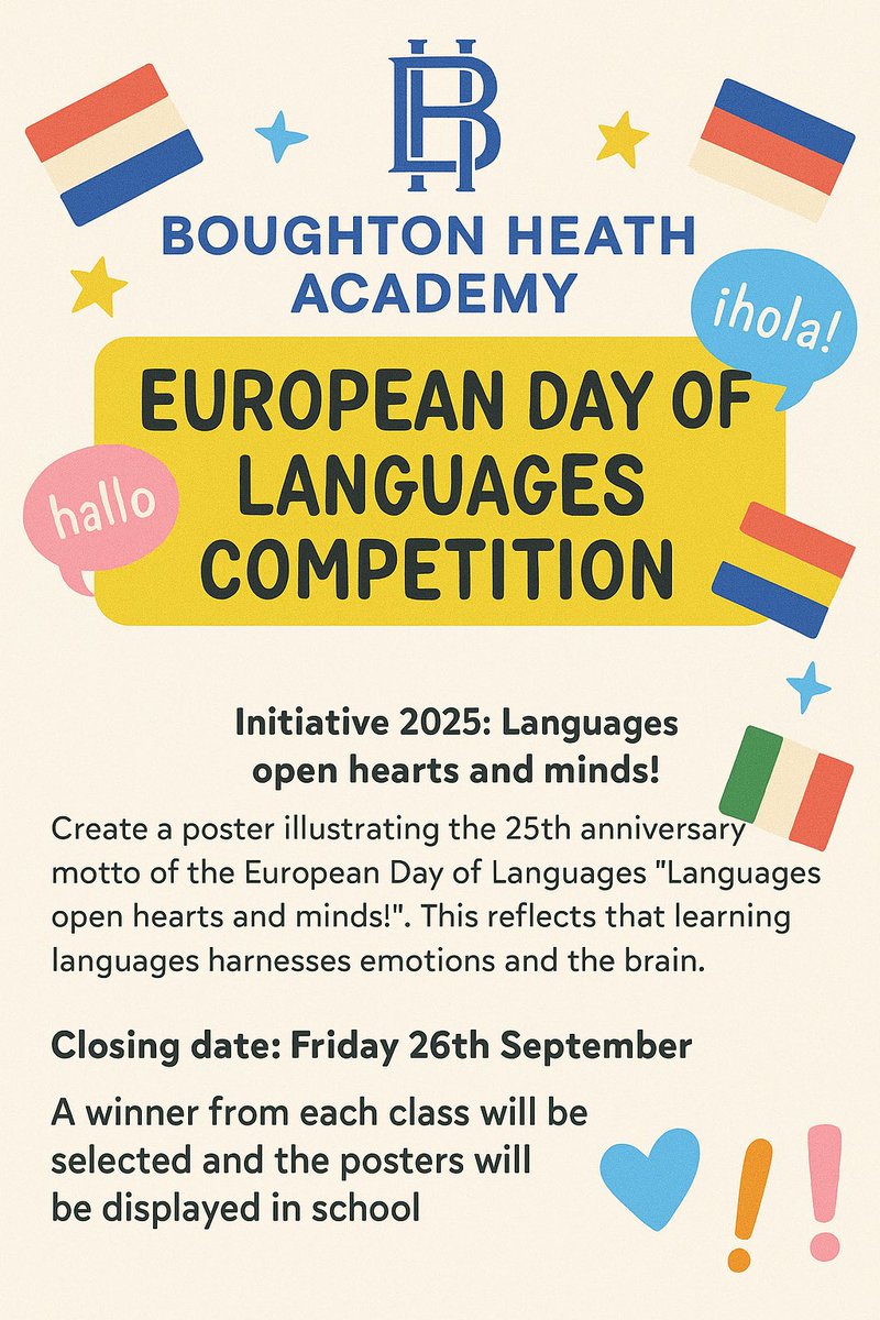Good luck to everyone who enters our European Day of Languages competition!