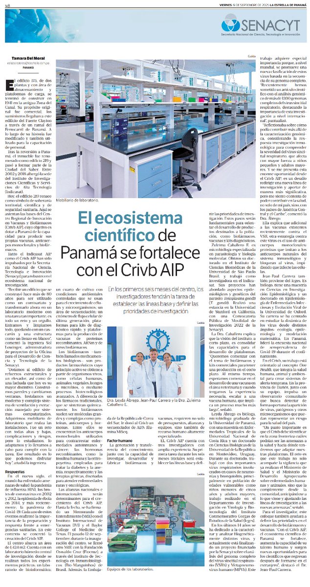 El ecosistema científico de Panamá se fortalece con el Crivb AIP

laestrella.com.pa/vida-y-cultura…