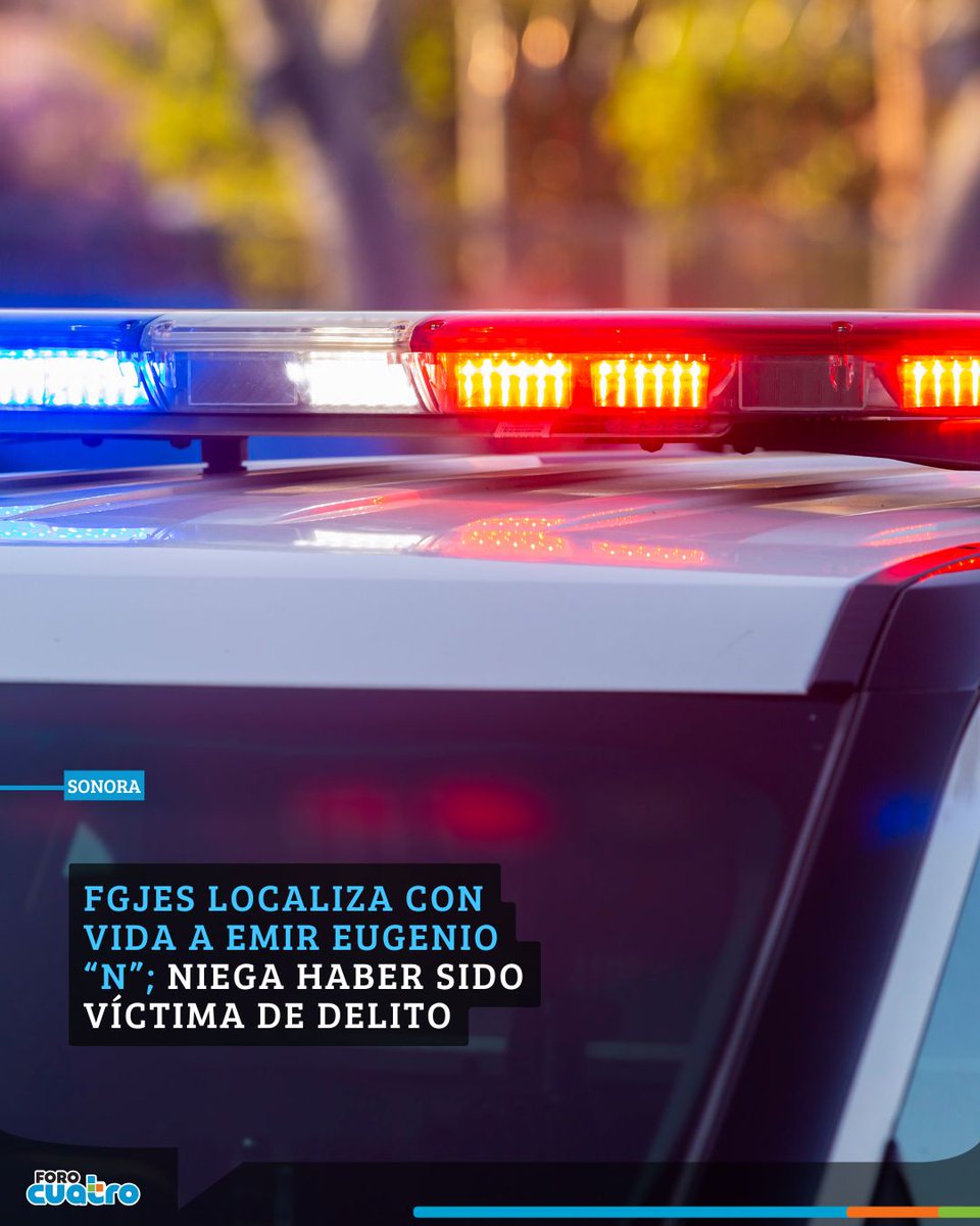 La FGJES informó que Emir Eugenio “N”, de 20 años, reportado como desaparecido por su mamá, fue encontrado con vida y en buen estado de salud...

👉👉 forocuatro.com/noticias/sonor…

#Sonora #PuertoPeñasco #FGJES #SanLuisRioColorado #Desaparecido #Localizado #SaldoBlanco