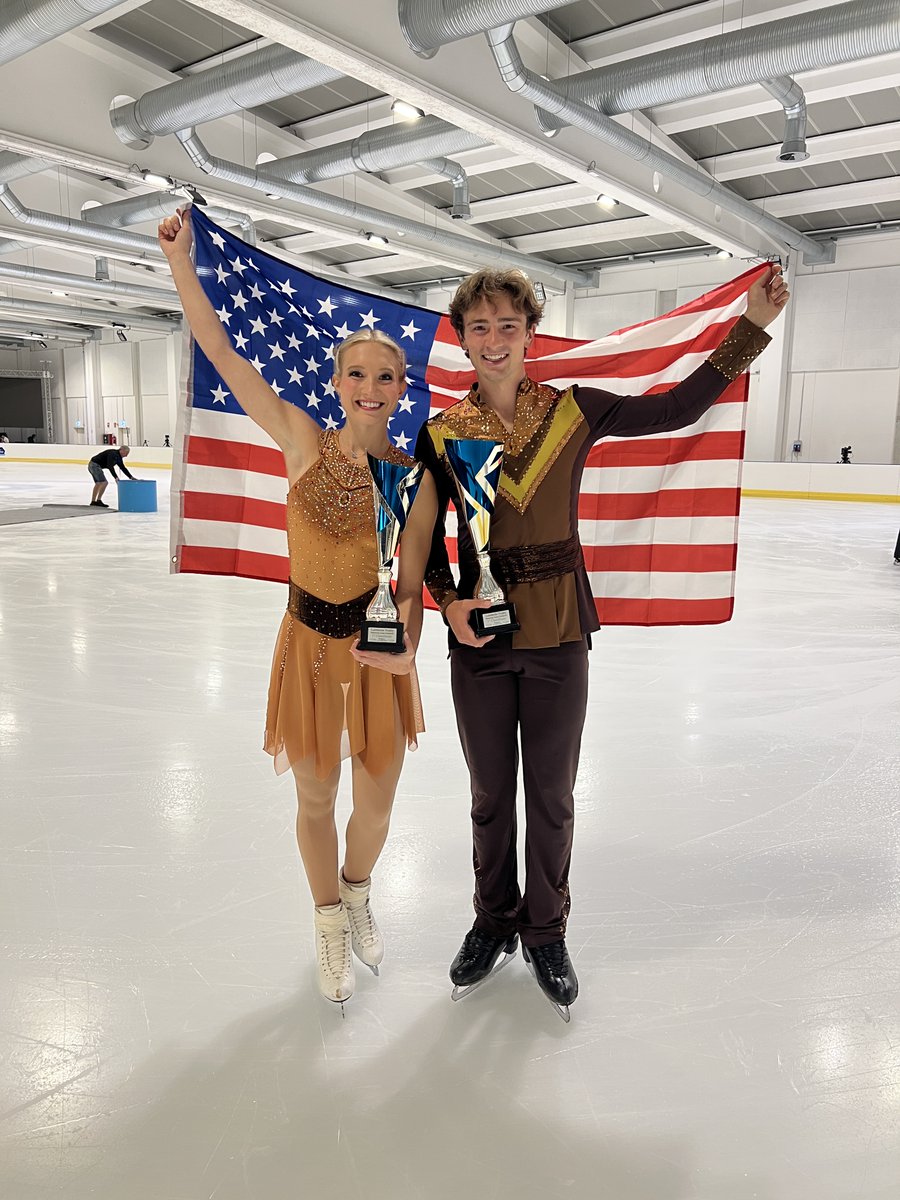 evampate's tweet image. Ciao from Italy 🇮🇹✨

We had the most incredible week at Lombardia Trophy and are so proud to bring home our second international win! 🏆

Thank you to everyone who cheered us on near and far -we felt the love every step of the way. ❤️ Thank you @usfigureskating for sending us