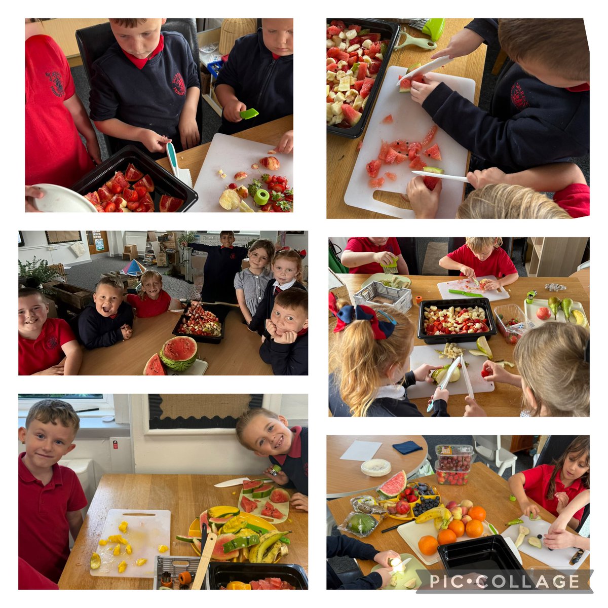 P2/3 and P3/4 have been busy in the kitchen this week! Developing teamwork, cutting skills, and food hygiene while preparing delicious fruit salads to serve and share! 🍎🍌🍇 #DalreochDreams #LearningTogether #HealthyEating