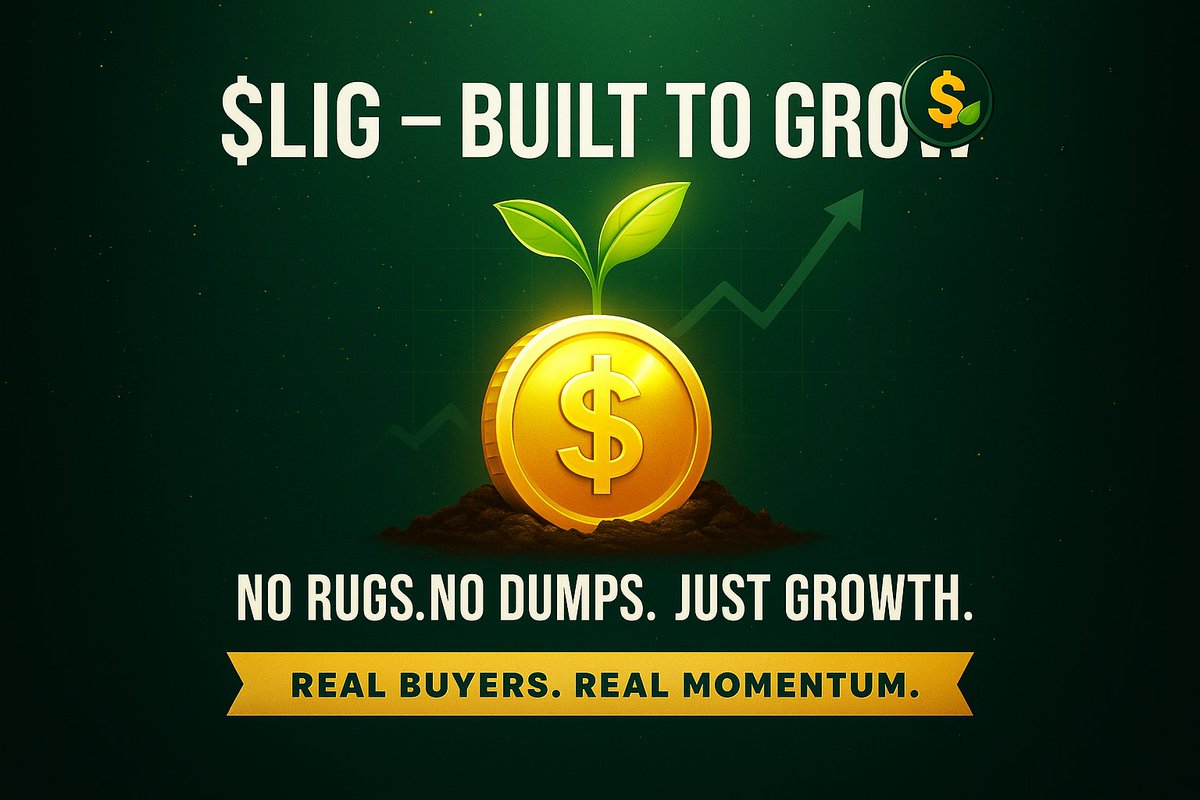matrix_ste5981's tweet image. 🌱 $LIG is built to grow.
Real buyers, real momentum—plant once, watch it rise.
No rugs. No dumps. Just growth. 🌳💎
#LIG #Solana #LetItGrow #MemeCoin #Crypto #Community