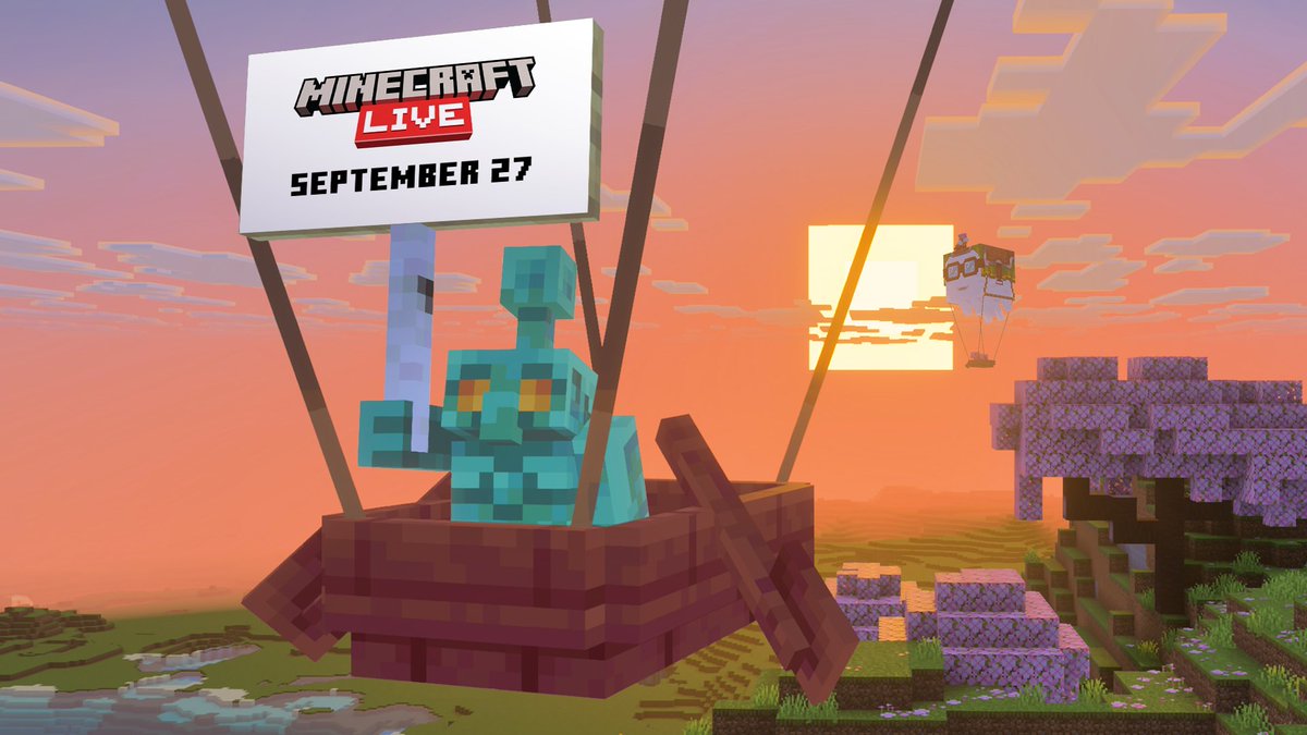 Minecraft (@minecraft) on Twitter photo This is your floating heads-up: Sept 27 is the big day! #MinecraftLIVE This is your floating heads-up: Sept 27 is the big day! #MinecraftLIVE