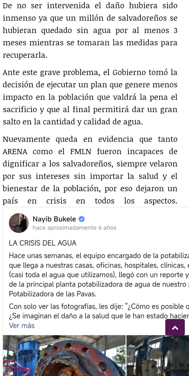 paizsv7's tweet photo. Te voy a recordar @franciscolirasv, para que ya no andes de estúpido asumiendo que no sabes nada de las condiciones en que los gobiernos de tu partido dejaron el sistema de agua potable en El Salvador https://t.co/OgJkbwHmMH