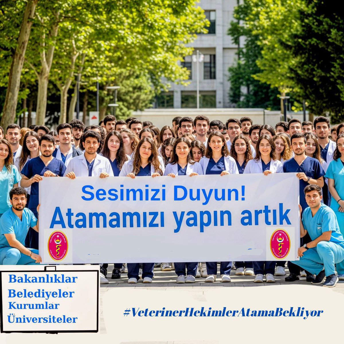Veteriner hekimler sadece hayvan sağlığını değil, zoonoz hastalıklarla mücadele ederek toplum sağlığını da korur. Kamuya yeterli atama yapılması bir meslek talebi değil, halk sağlığı zorunluluğudur. #VeterinerHekimlerAtamaBekliyor <a href="/ibrahimyumakli/">İbrahim Yumaklı</a> <a href="/AhmetGumen/">Ahmet GÜMEN</a> <a href="/Seyfullahaslntk/">Seyfullah Arslantürk</a>