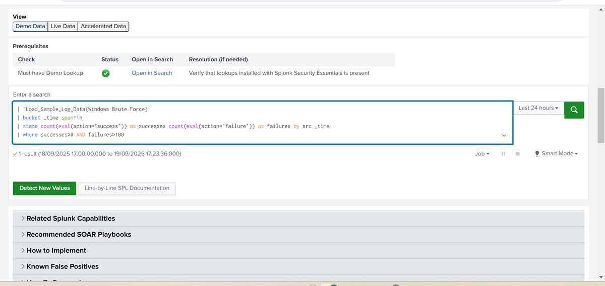 onivick9's tweet image. Just finished a hands-on Splunk Security Essentials use case: Detecting Brute Force Attacks (MITRE ATT&amp;amp;CK T1110 – Credential Access).
✅Ran SPL queries on demo data
✅ Built detection dashboards
@TCMSecurity @CtPrecious 
#CyberSecurity #SOCAnalyst #Splunk #MITREATTACK #BlueTeam