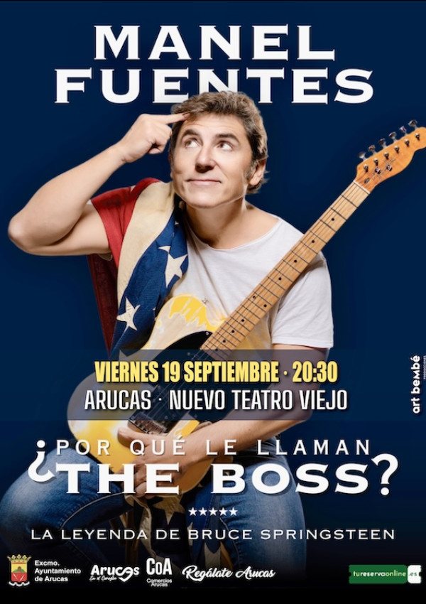 Manel Fuentes es el mayor fan de Springsteen de España, lo ha visto tocar más de 100 veces. Tiene una banda tributo al Boss y conoce cientos de anécdotas. Si está aquí, hay que ir a verlo. Hoy en Arucas.