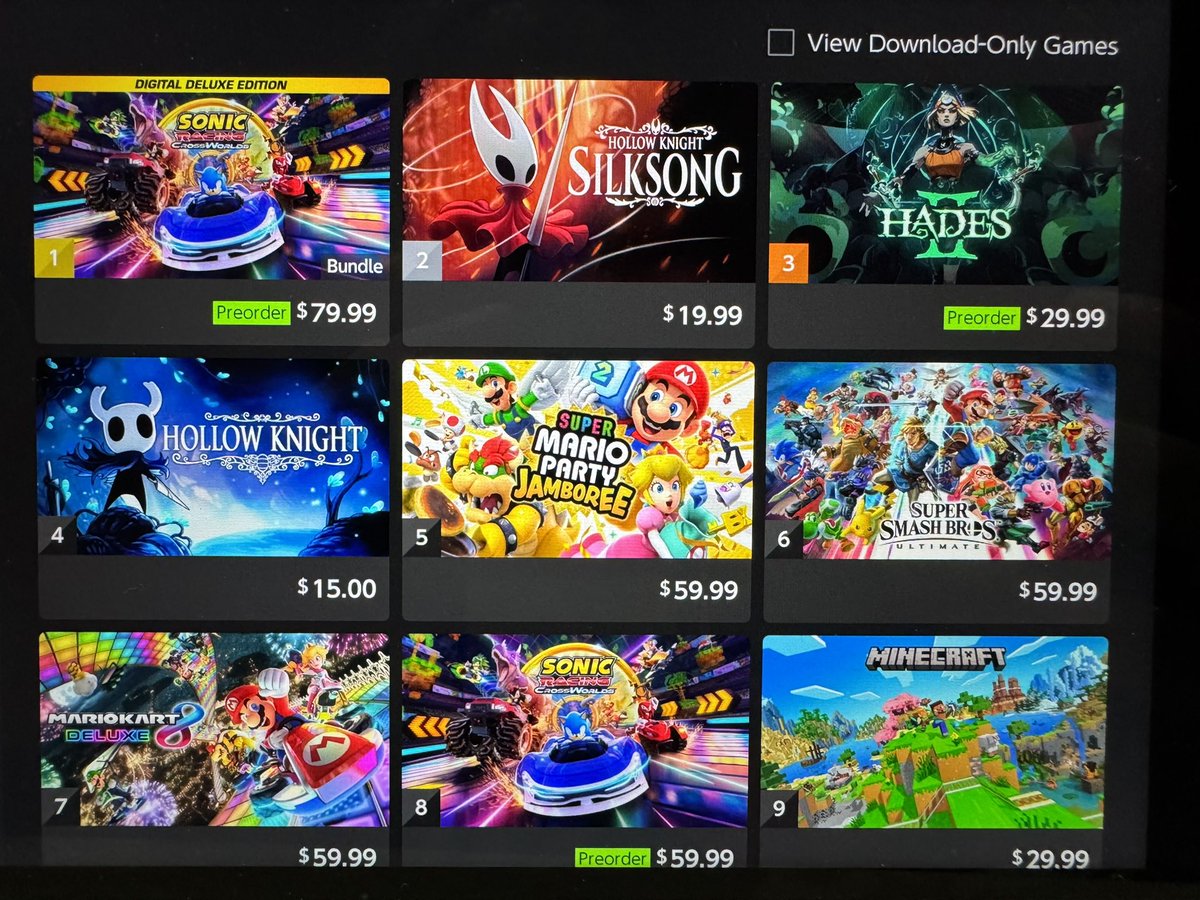 CrocOclock's tweet image. Sonic Racing: CrossWorlds is currently the best selling game on Nintendo Switch 1 eShop