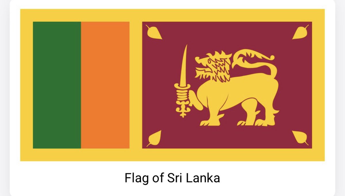 Sri Lanka jumped to the top of my travel list in recent years. 

(I had to look up where it was 😆) 

Today, I saw this is Sri Lanka’s flag 💜 lol

[for those who know 🤪☺️✨💓]