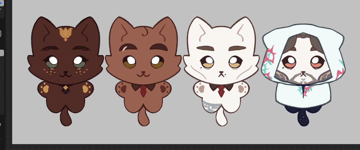 Meljayvik will def be made into plushies &amp; I'll be making a smaller batch of MageV &amp; possibly sky but if there are any other characters people would like lemme know :&gt;&gt;