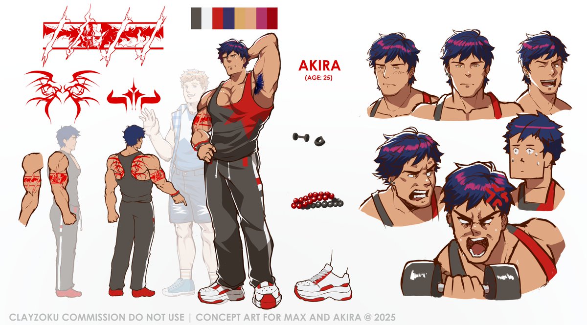 Random__Captain's tweet image. My boys with their signature looks! 🤩🤩🤩
Thank you @CLAYZOKU for making these awesome character sheets! ❤️❤️❤️
It was a pleasure working with you! 🥰🥰🥰
#bara #yaoi #muscles #nsfw #musclegrowth #ocart #commission #commissionart #bl #gay