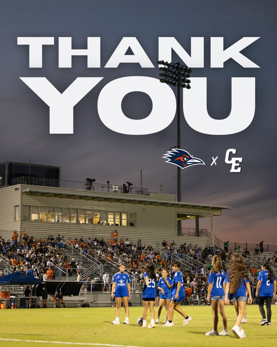 ClassicsEliteSA's tweet image. 📸 What an incredible night at UTSA Women's Soccer! Huge thanks to the Roadrunners for hosting us for Club Night and delivering an amazing win! 🏆
So proud of our CE family for showing up in full force to support our local team. 🔥
#theCEway #ClubNight #UTSA #RoadrunnerNation