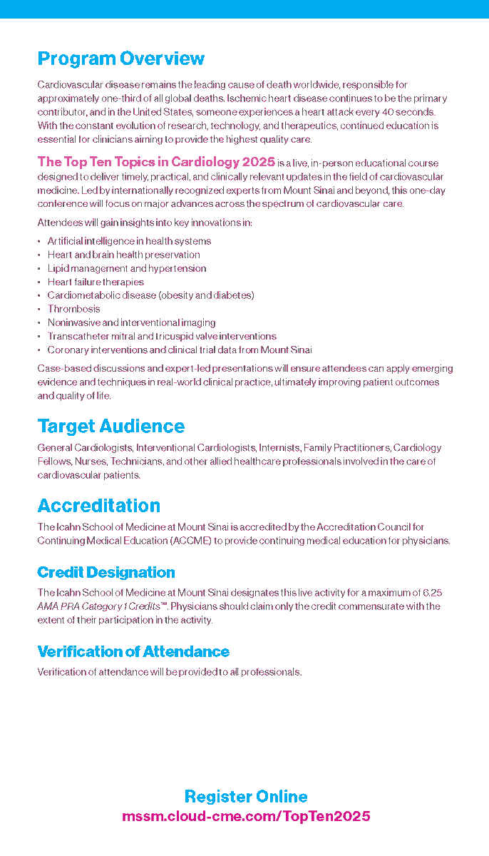 Top 10 Topics in Cardiology tweet media