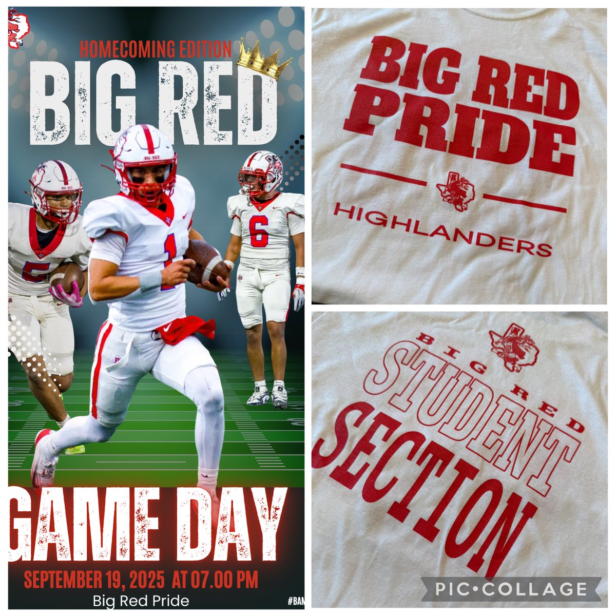 CoachRecoder's tweet image. 🎉 FREE Shirt Alert! 🎉
The first 150 students to pack the Big Red Student Section will score a free shirt!
Turn up the volume, crank up the pride, and flood the stands with BIG RED PRIDE!!! 

Be loud. Be proud! Cue The Bagpipes! 
#BAM #BigRedPride @BelAirFtbl