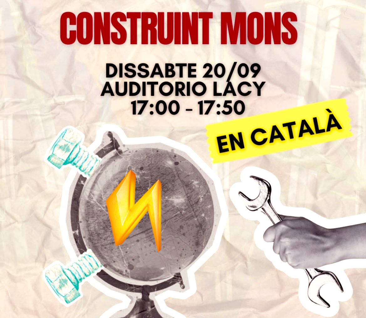 ☝🏼🤓

//Això és demà a la <a href="/PorticoHispacon/">HispaCon 2025</a> ! 

//Amb <a href="/Edgar_Cotes/">Edgar Cotes i Argelich</a>, <a href="/KMadrid_Ribas/">Karen Madrid Ribas</a>, <a href="/RicRuizGarzon/">Ricard Ruiz Garzón</a> i <a href="/IsaJanisG/">Isa-janis🍂🪐</a>! 🌎🛠️⭐️

📍Sabadell / Casal Pere Quart / Auditori Lacy/ 🕰️ 17:00h-17:50h