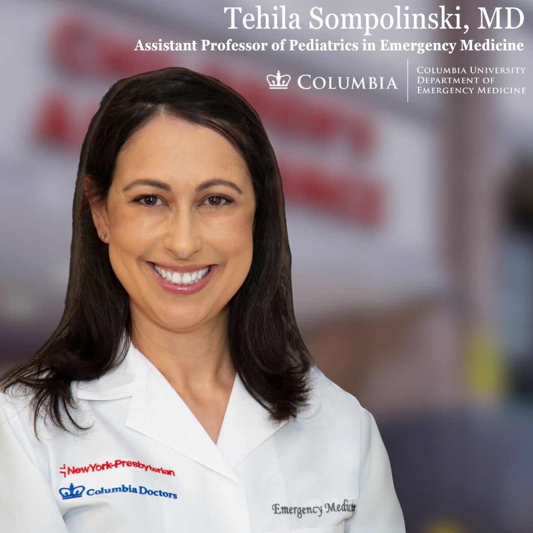 ColumbiaEM's tweet image. Welcome to our Department, Dr. Tehila Sompolinski! 🎉 Assistant Professor of Pediatric in Emergency Medicine #emergencymedicine #facultydevelopment #Pediatrics