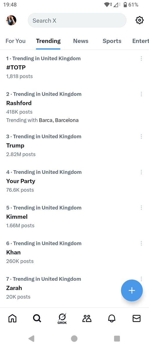 Woop woop #TOTP trending at #1