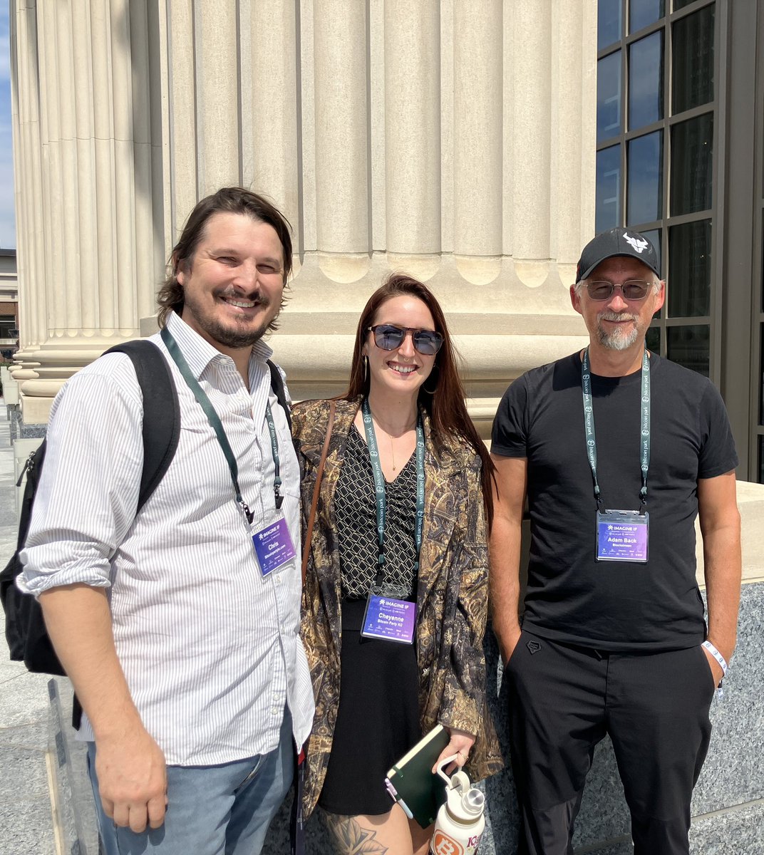 Absolute pleasure to meet you <a href="/adam3us/">Adam Back</a> at the Imagine If Conf in Nashville. Hopefully we can get you to Kansas City, MO to show you some Midwest US hospitality!  You have new friends in Kansas City! <a href="/bitcoinburnbabe/">Cheyenne</a> and <a href="/JondoMedia/">Jondo Media</a>.