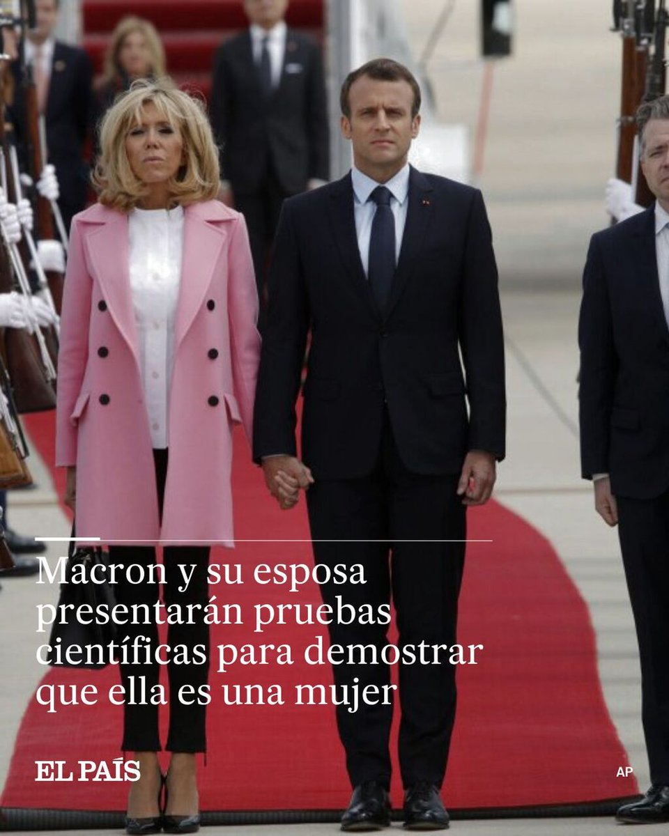 ⭕ Macron y su esposa presentarán pruebas científicas para demostrar que ella es una mujer

📌 La historia es cada vez más rocambolesca y ha enredado a sus protagonistas en un penoso tránsito para zanjar años de polémicas

tinyurl.com/azfpu3ap