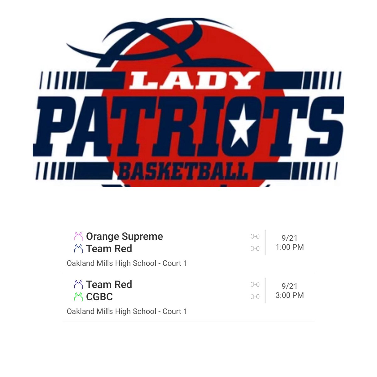 Back on the court this weekend at the Bump city fall league in Columbia with <a href="/WashingtonLady4/">Washington Lady Patriots</a>! Come check us out. <a href="/Coach_SFowler/">Sarah Fowler</a> <a href="/CoachScerbo/">Allyson Scerbo</a> <a href="/CoachDPolite/">DèRontè Polite</a> <a href="/JennyLoganPosey/">Jenny Logan Posey</a> <a href="/coach_white5/">Antoine White</a> 

<a href="/NataliaHol89386/">Natalia Holmes</a> <a href="/mmichaels_32/">Makaila Michaels</a> 🏀🏀🏀🏀