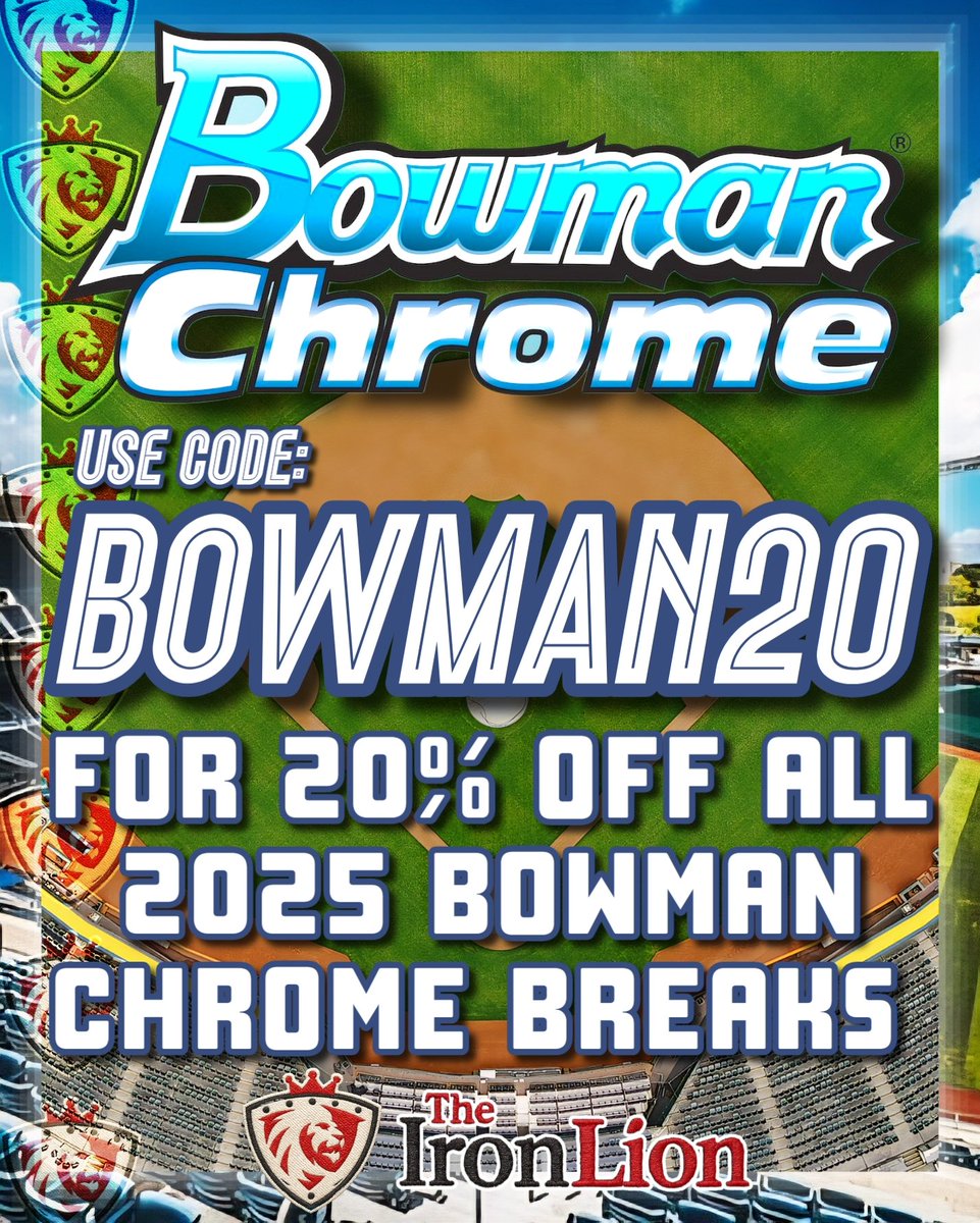 🏈 FANTASTIC FRIDAY IS HERE ⚡️
👉 FF50 = 50% OFF (55% OFF w/ BOOST)
👉 FF35 = 35% OFF (40% OFF w/ BOOST)
👉 FF20 = 20% OFF (25% OFF w/ BOOST)
👉 BOWMAN20 = 20% OFF Bowman Chrome Prerelease
💎 Spots are already moving FAST 
👇👇👇

ironlioncollectibles.com/collections/sp…