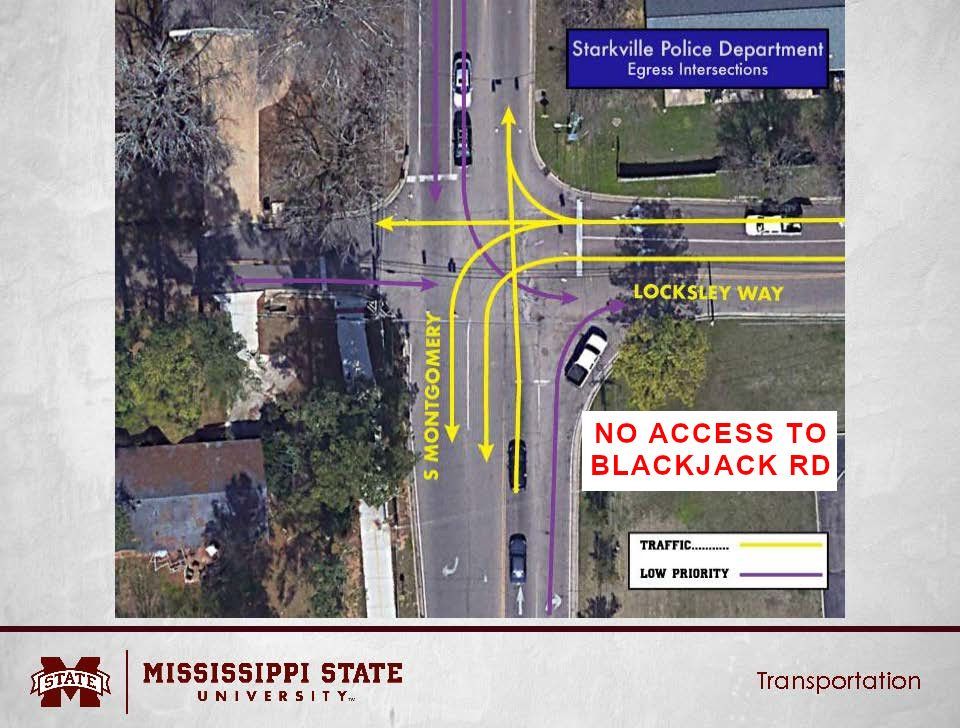 Starkville_PD's tweet photo. 𝘽𝙡𝙖𝙘𝙠𝙟𝙖𝙘𝙠/𝙊𝙠𝙩𝙤𝙘 𝙙𝙚𝙩𝙤𝙪𝙧 𝙙𝙪𝙧𝙞𝙣𝙜 𝙘𝙡𝙤𝙨𝙪𝙧𝙚𝙨:https://t.co/TE1ZFTwUJB 

As with every home game, you will not be able to access Blackjack/Oktoc from Highway 12 or Locksley Way from the time the Mississippi State football game ends until MSU Parking & Transit Services opens campus.