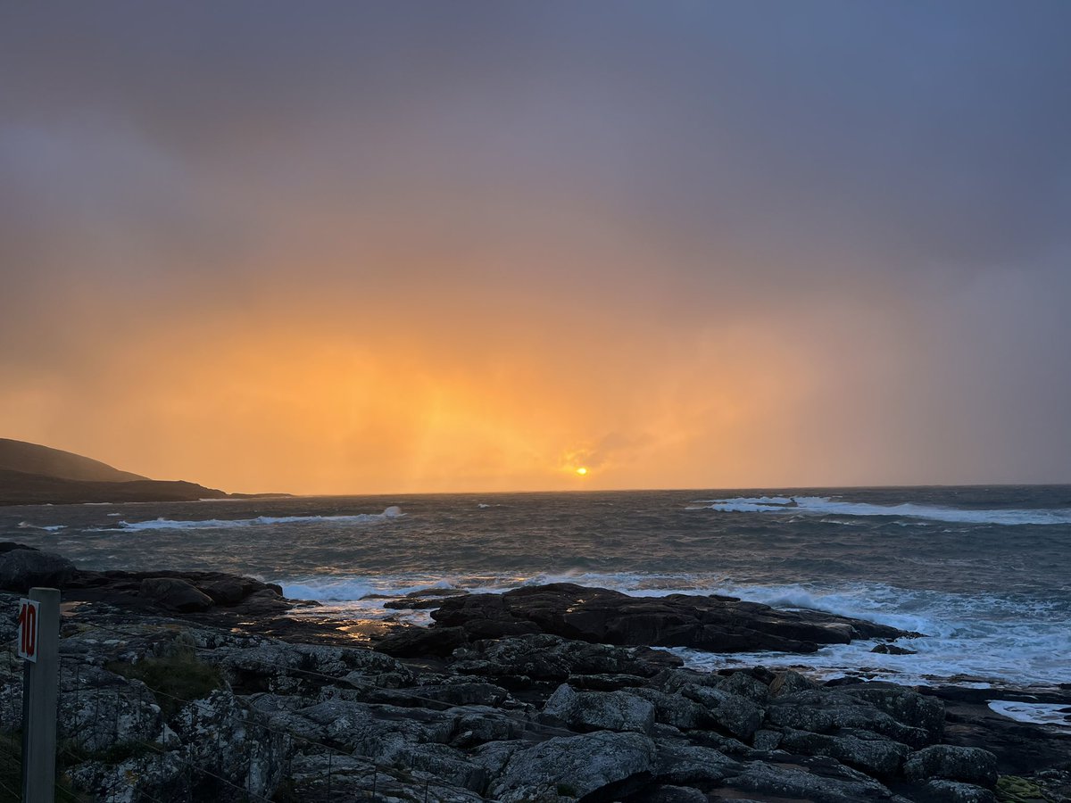 Evening sky on the West Coast of Barra #sunset #SeaSide