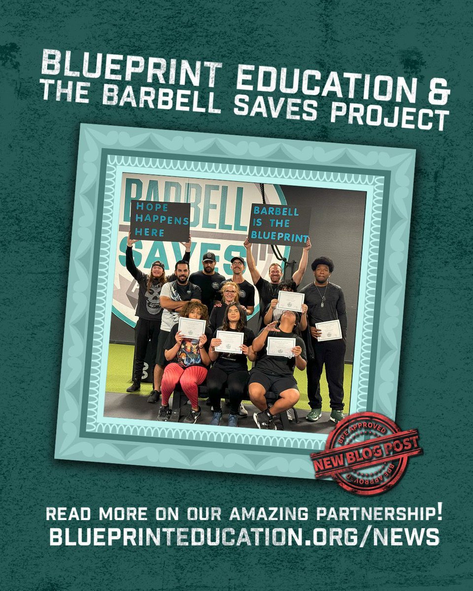 Check out our blog to read about our amazing partnership with The Barbell Saves Project!

#blueprinted #bpedaz #blueprintnonprofit