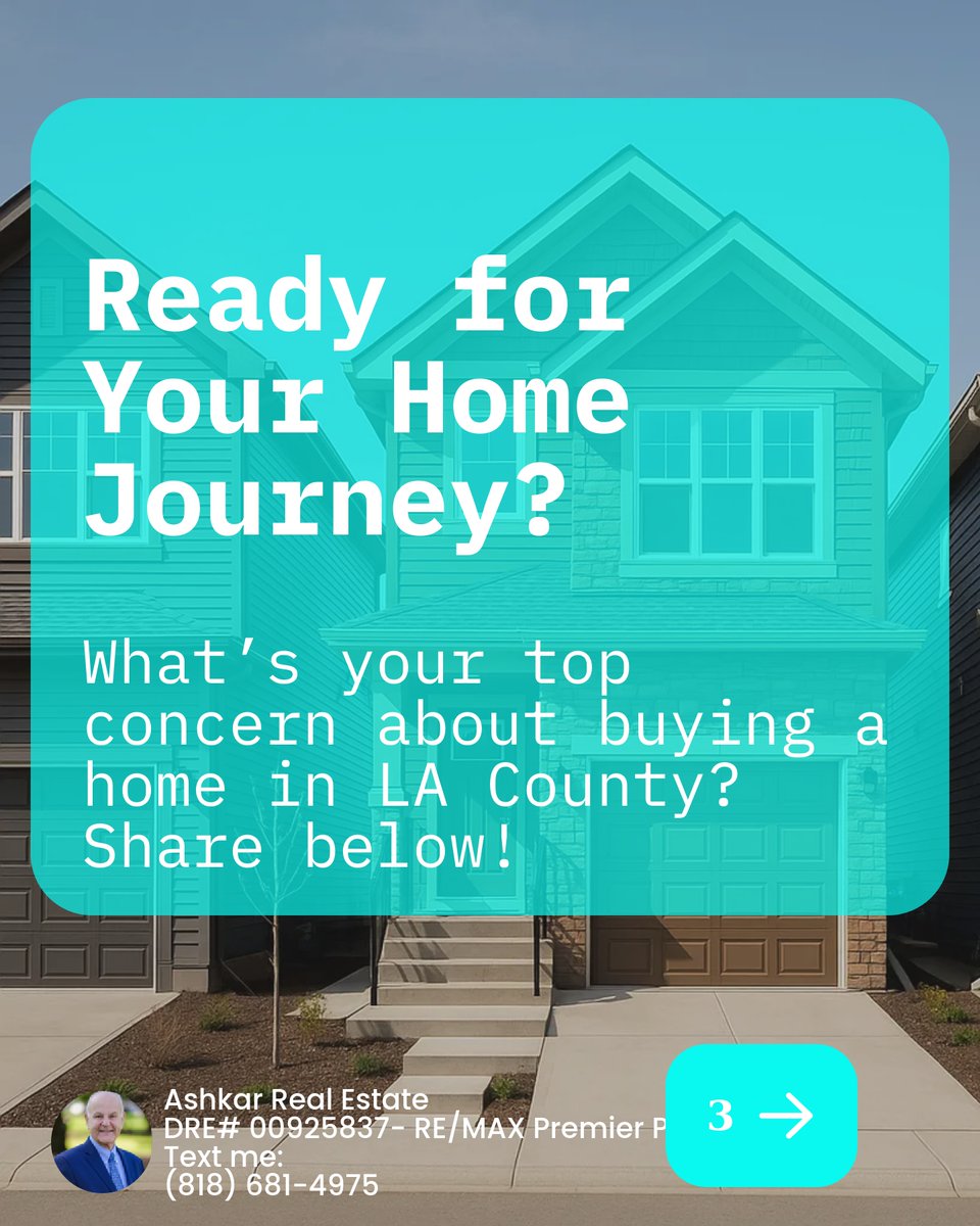 AshkarFred's tweet image. Buying your first home in LA County? 🏡 Remember this: Get pre-approved, inspect thoroughly, and don&apos;t rush! Your future self will thank you. Need guidance through Arcadia or Glendale? We&apos;ve got your back. What&apos;s your top home-buying concern? Drop it here! #FirstHomeTips