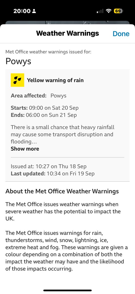 Well tomorrows Audax #ElanSprint300 looks interesting 🤔, by interesting, I mean wet, very wet! #cyclinglife