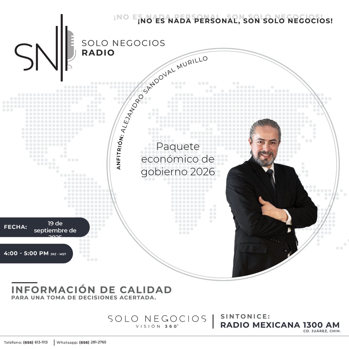 [SNR] Solo Negocios Blog: Le invitamos a conocer lo comentado en el programa Solo Negocios Radio del 19 de septiembre de 2025 en el siguiente resumen ejecutivo.

Acceso: bit.ly/47RJyvj

#SNR