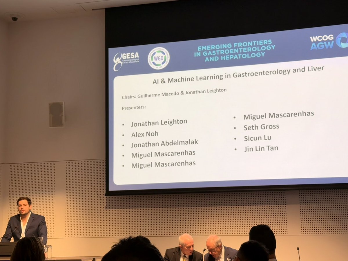 stevenbollipo's tweet photo. Great session on #ArtifiIntelligence in GI & Liver at @AGWmeeting
#WCOG25 #WCOG_AGW25 @WorldGastroOrg @miguel_mascaren
@AmanyZekry @MRC_microbiome https://t.co/rI3UlrIMTy