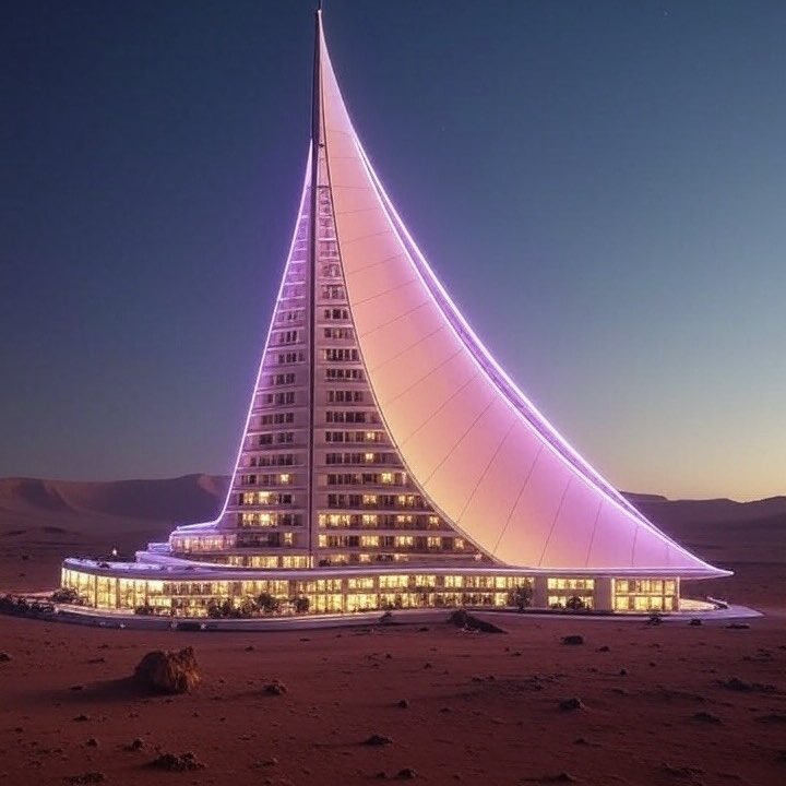 Future architecture of Mars. 
Author: architect Vladimir Sokolov (Tallinn)
#Mars 🚀 🔴 #architecture