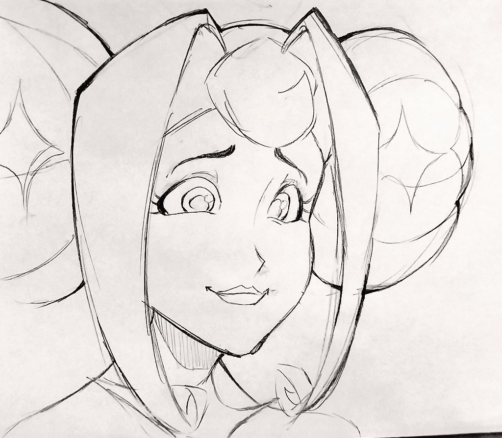 Acabei de ver o trem e vim desenhar ela, que design bonito meu Deus #KnightsofGuinevere