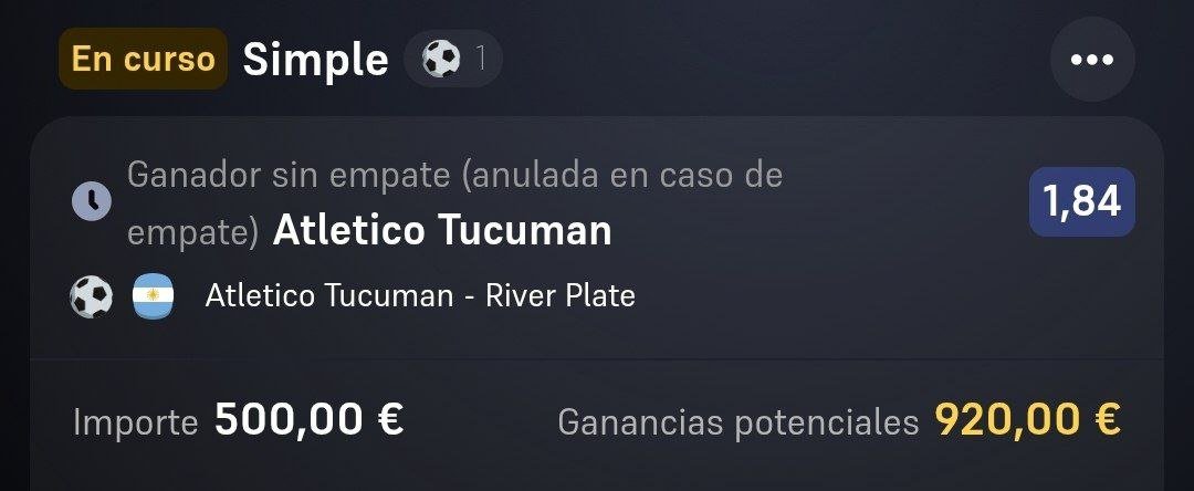 TUSABETS's tweet photo. EMPEZAMOS LA CUENTA CON EL MEJOR PICK DE LA NOCHE
EMPIEZA LA FABRICA DE VERDES
Apuesta disponible en todas las casas
🖋 Stake 5
💶 Cuota 1.84
🏆 Argentina ⚽️
🕖 Domingo 02:15H https://t.co/njXplRxXkm